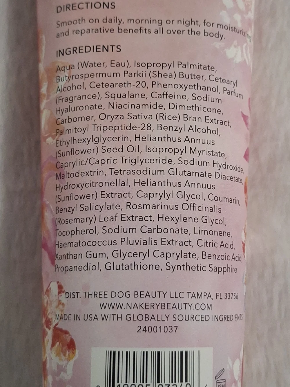 Nakery Beauty Cabana Sunset Body Butter — Pink Hydrating Skin Toning Cream - Picture 2 of 3